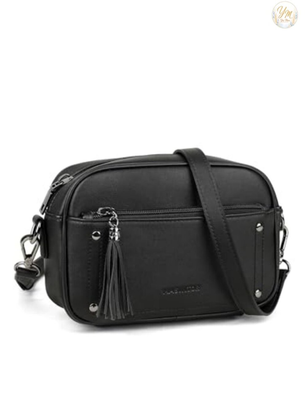 Vegan Leather Crossbody Purse Adjustable Strap Travel Bag